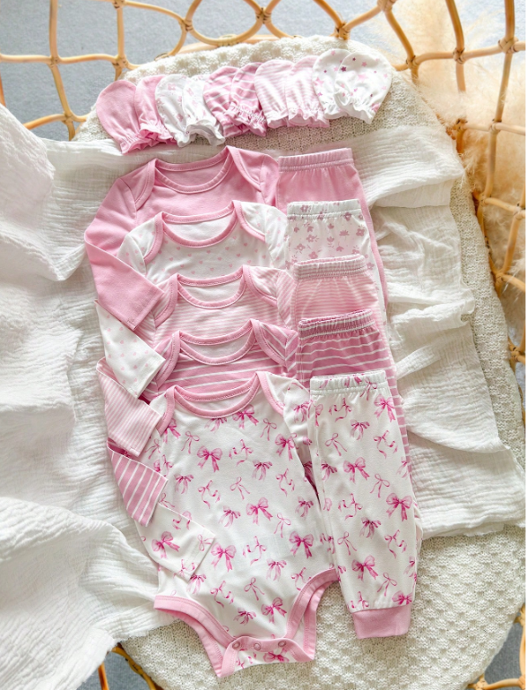Conjunto de 10 piezas para bebé niña recién nacida