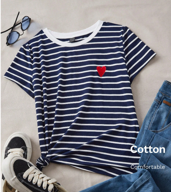 Camiseta de manga corta para mujer