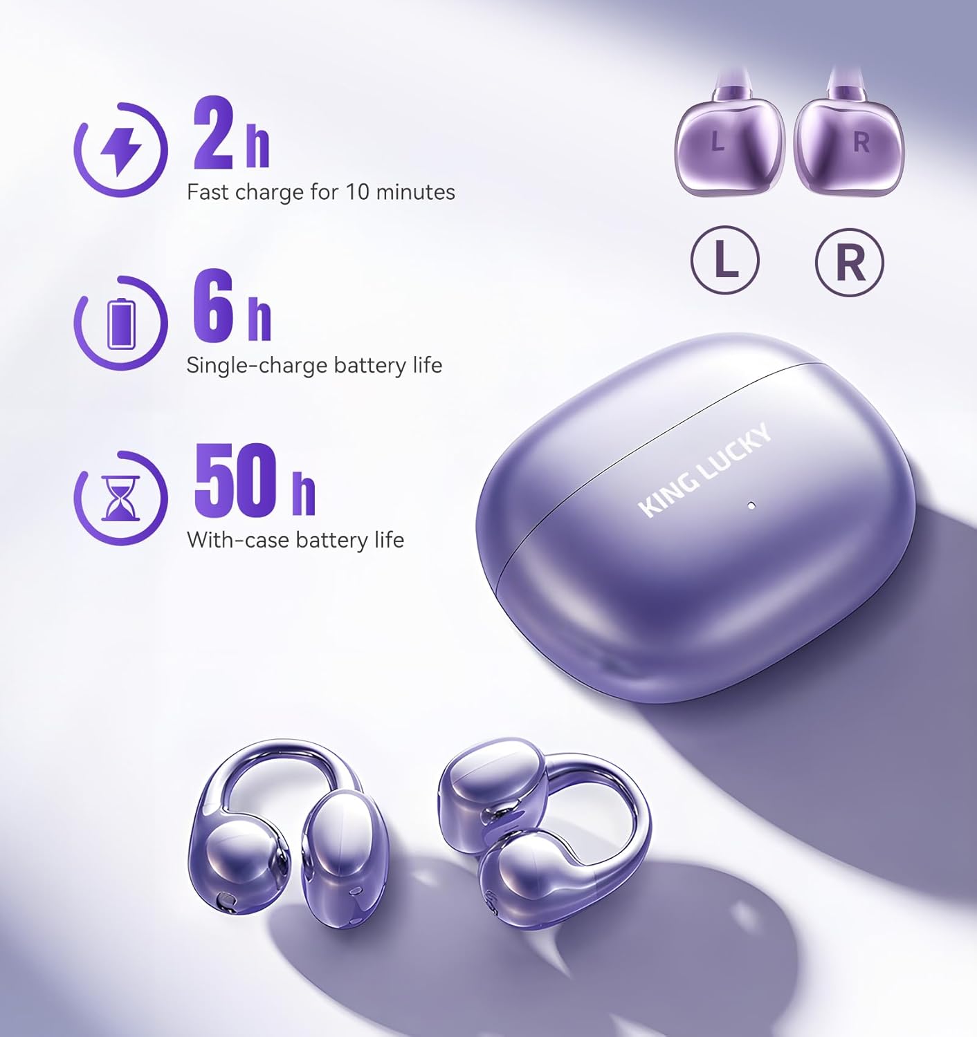 Auriculares King Lucky Bluetooth 5.4