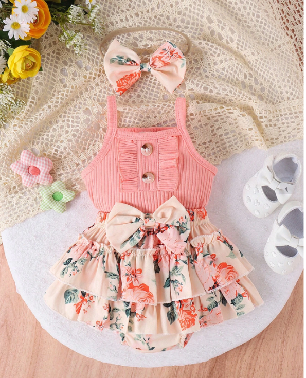 Conjunto ligero de verano para niñas bebés
