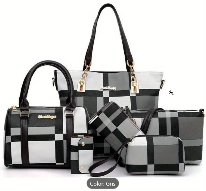 Set de 6 Bolsos para Mujer en Cuero Sintético