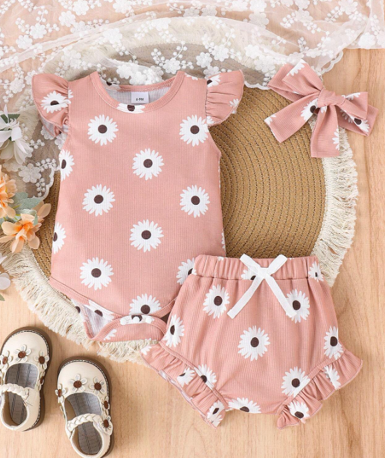 Conjunto de 2 piezas de body y shorts