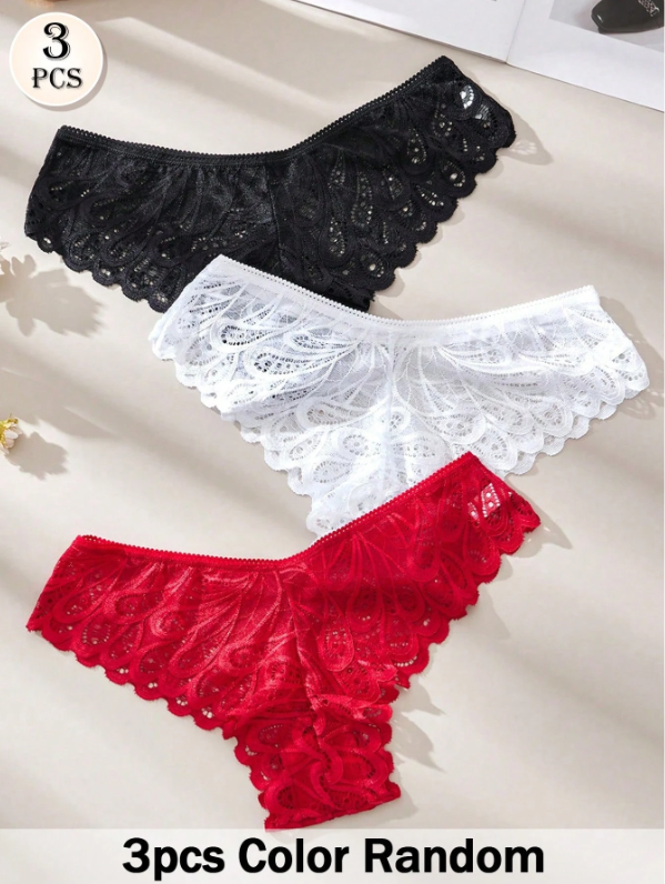 Set de 3 piezas de bragas/tangas de mujer