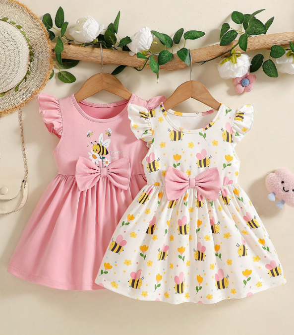 Set de vestidos de niña 2 piezas